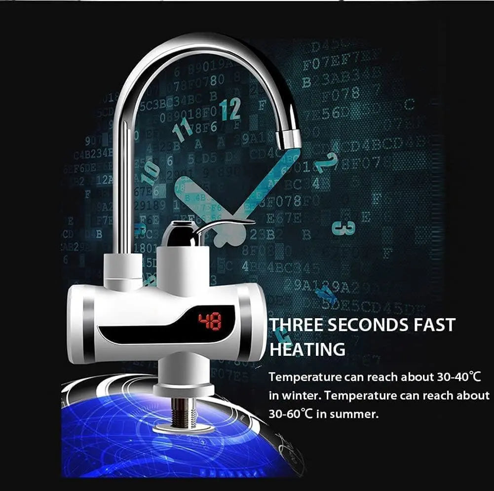 Tankless Instant Electric Water Heater Tap with LED Display