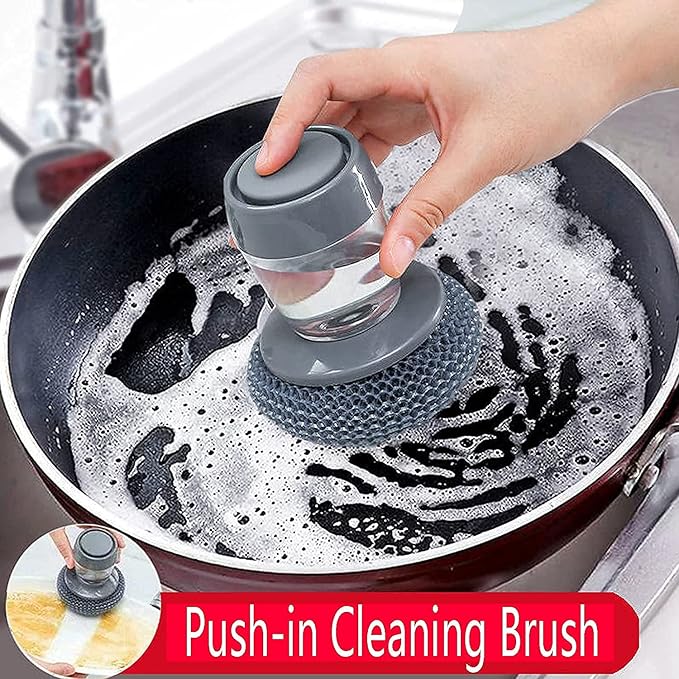Multi-Function Palm Soap-Dispensing Scrub Brush
