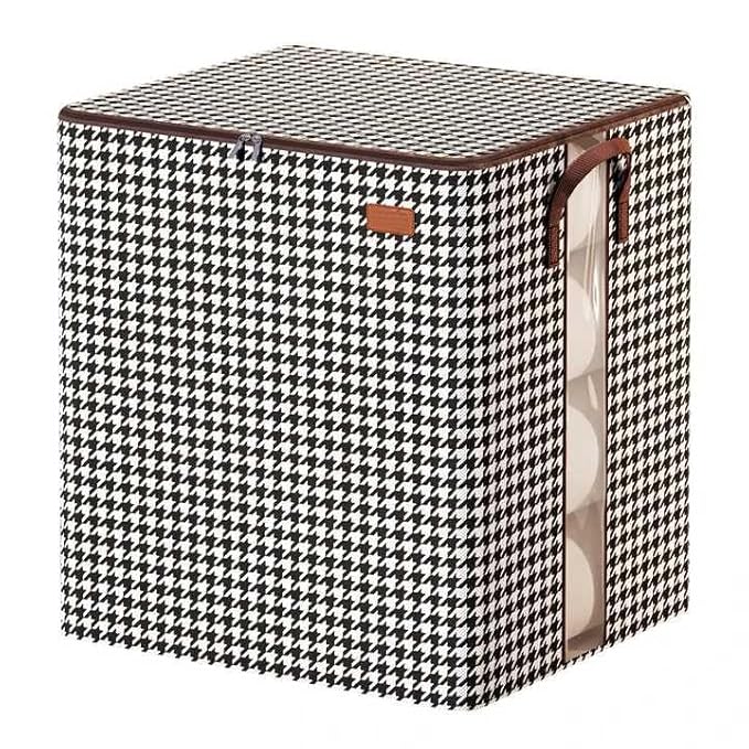Foldable Blanket & Bedding Storage Bag with Handle & Clear Front Window