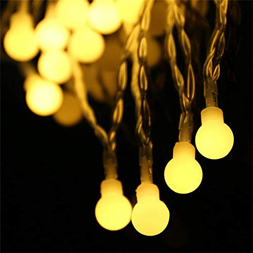 Crystal Ball LED String Lights — 16-LED Flameless & Smokeless Decorative Lighting