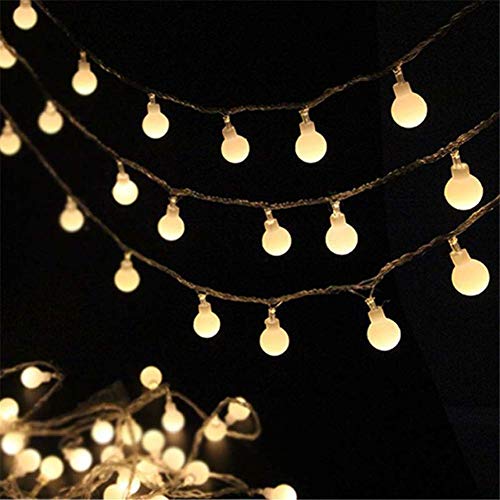 Crystal Ball LED String Lights — 16-LED Flameless & Smokeless Decorative Lighting