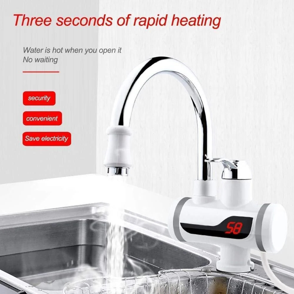 Tankless Instant Electric Water Heater Tap with LED Display