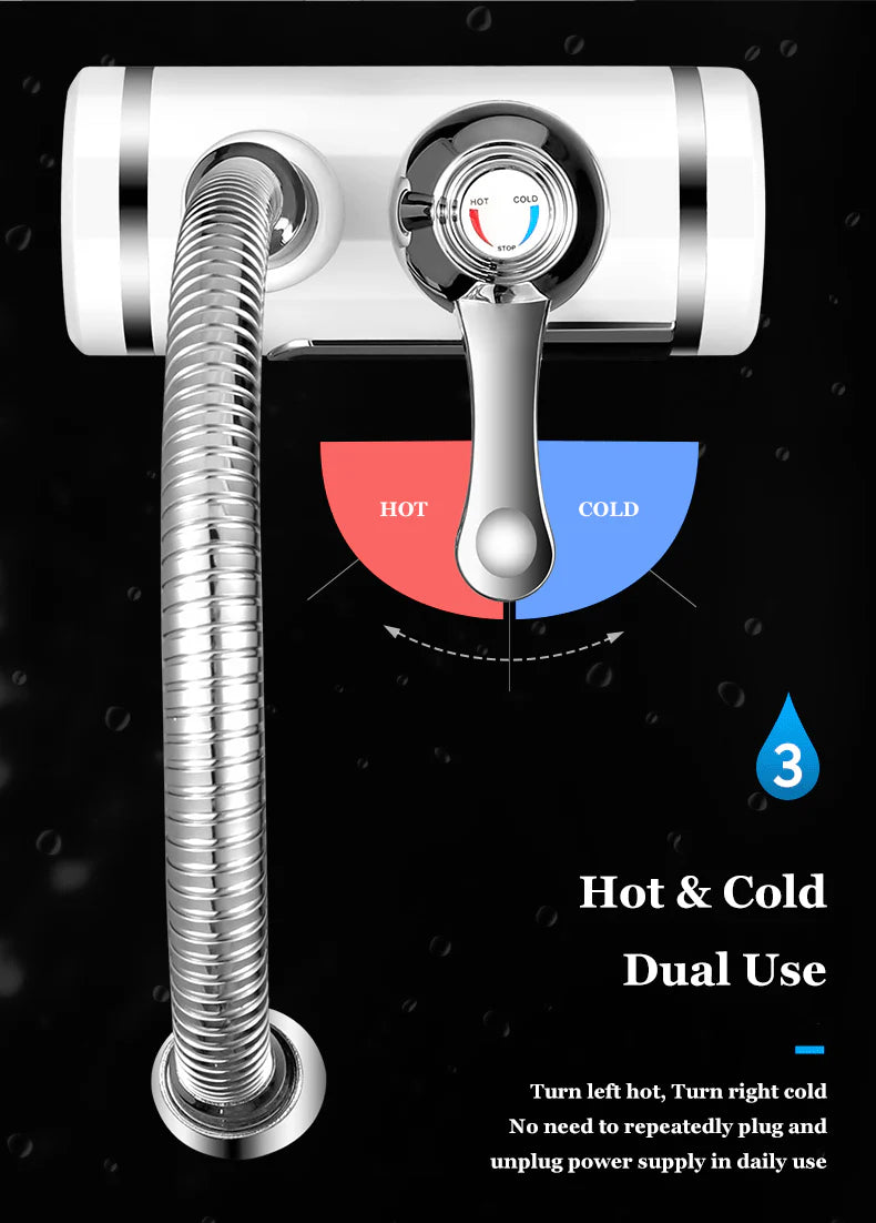 Tankless Instant Electric Water Heater Tap with LED Display