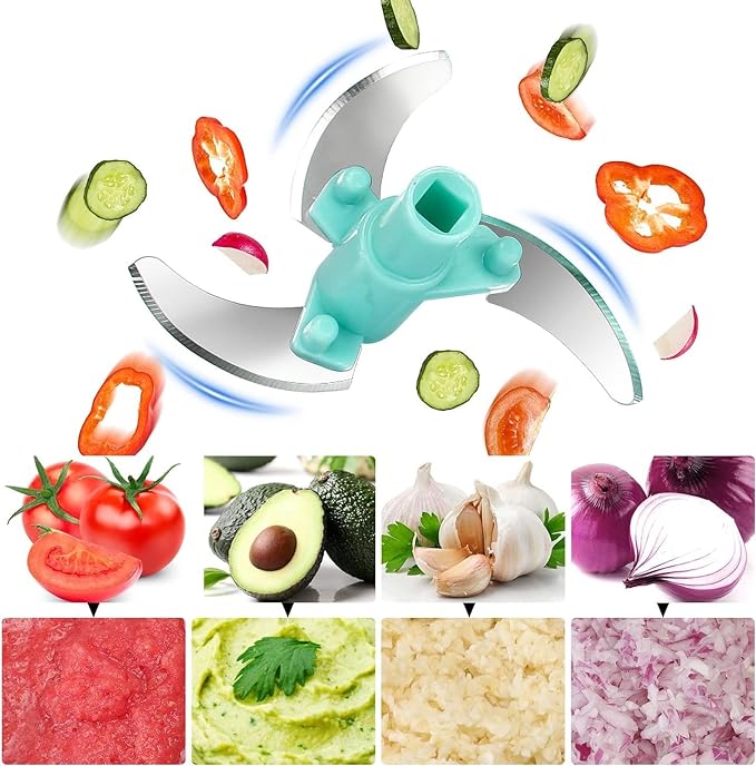 Vegetable Chopper (500 ml, 3 Blades, Multicolor)