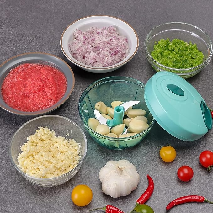 Vegetable Chopper (500 ml, 3 Blades, Multicolor)
