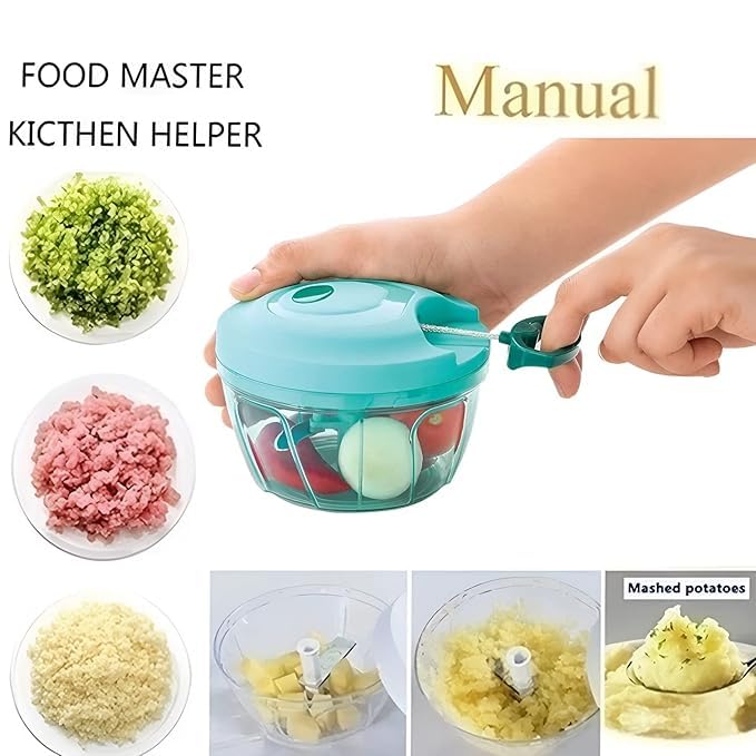 Vegetable Chopper (500 ml, 3 Blades, Multicolor)