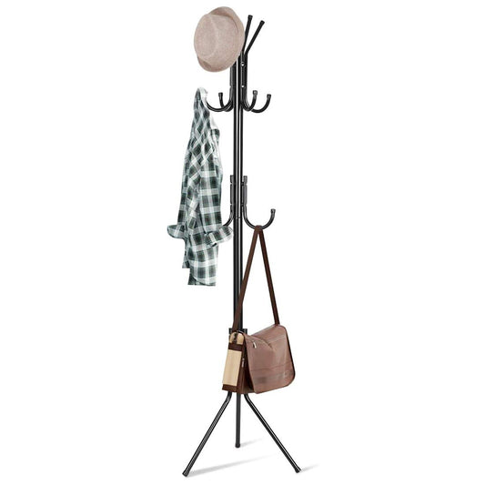 PrettyKrafts 6-Hook Wrought Iron Coat Stand – Space-Saving Organizer